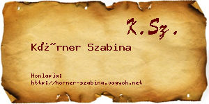 Körner Szabina névjegykártya